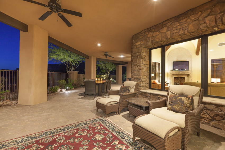 beautiful outdoor patio on a home for sale in albuquerque